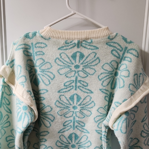 NWT Voy Blue Floral Sweater - S - Picture 6 of 7